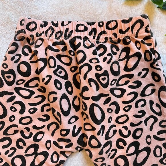 Baby Leopard Print Pants 3-9M Pink Black Animal Print GUC - Picture 12 of 15